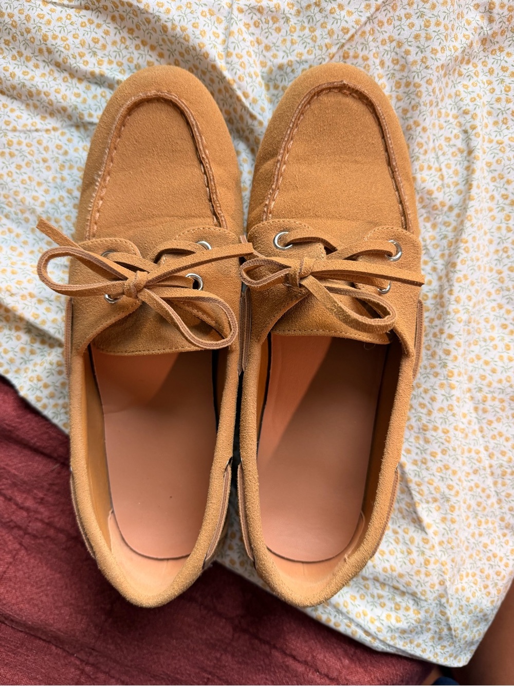 Suede boat shoe Loafers in Tan
